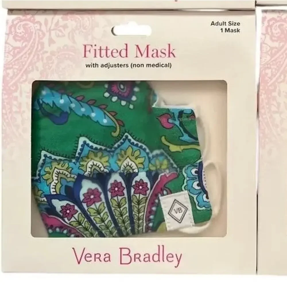 Lot 4 Vera Bradley Floral Cotton Mask w/ Tags, Adult Size